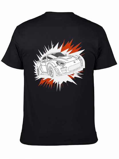 Camiseta Negra con Diseño de Coche Deportivo