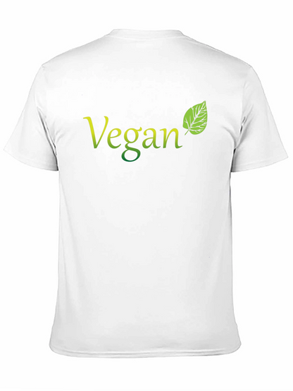 Camiseta Negra Vegana con Diseño de Hoja