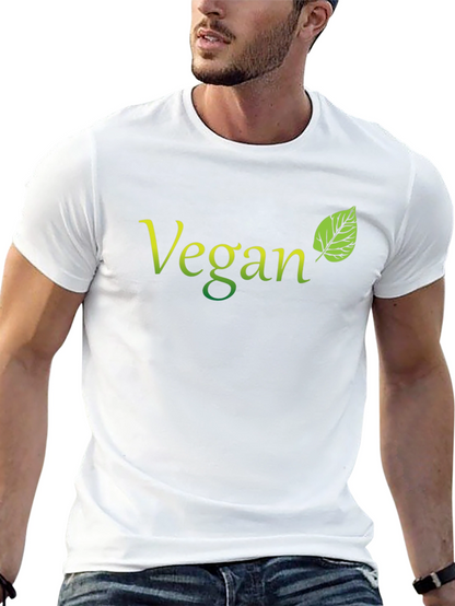 Camiseta Negra Vegana con Diseño de Hoja