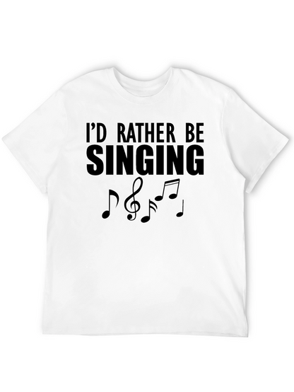 Camiseta Negra Id Rather Be Singing