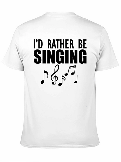 Camiseta Negra Id Rather Be Singing
