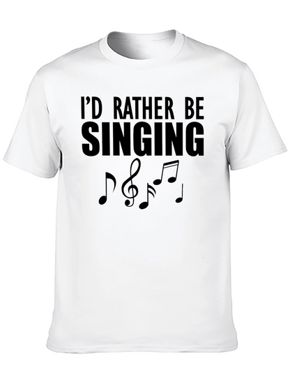 Camiseta Negra Id Rather Be Singing