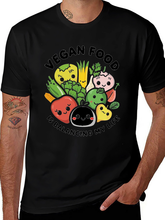Camiseta Vegana: Comida Balanceando Mi Vida