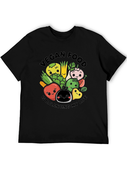 Camiseta Vegana: Comida Balanceando Mi Vida