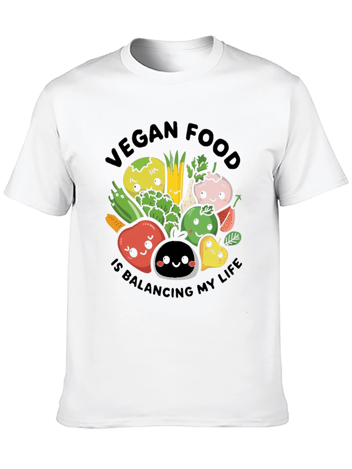 Camiseta Vegana: Comida Balanceando Mi Vida