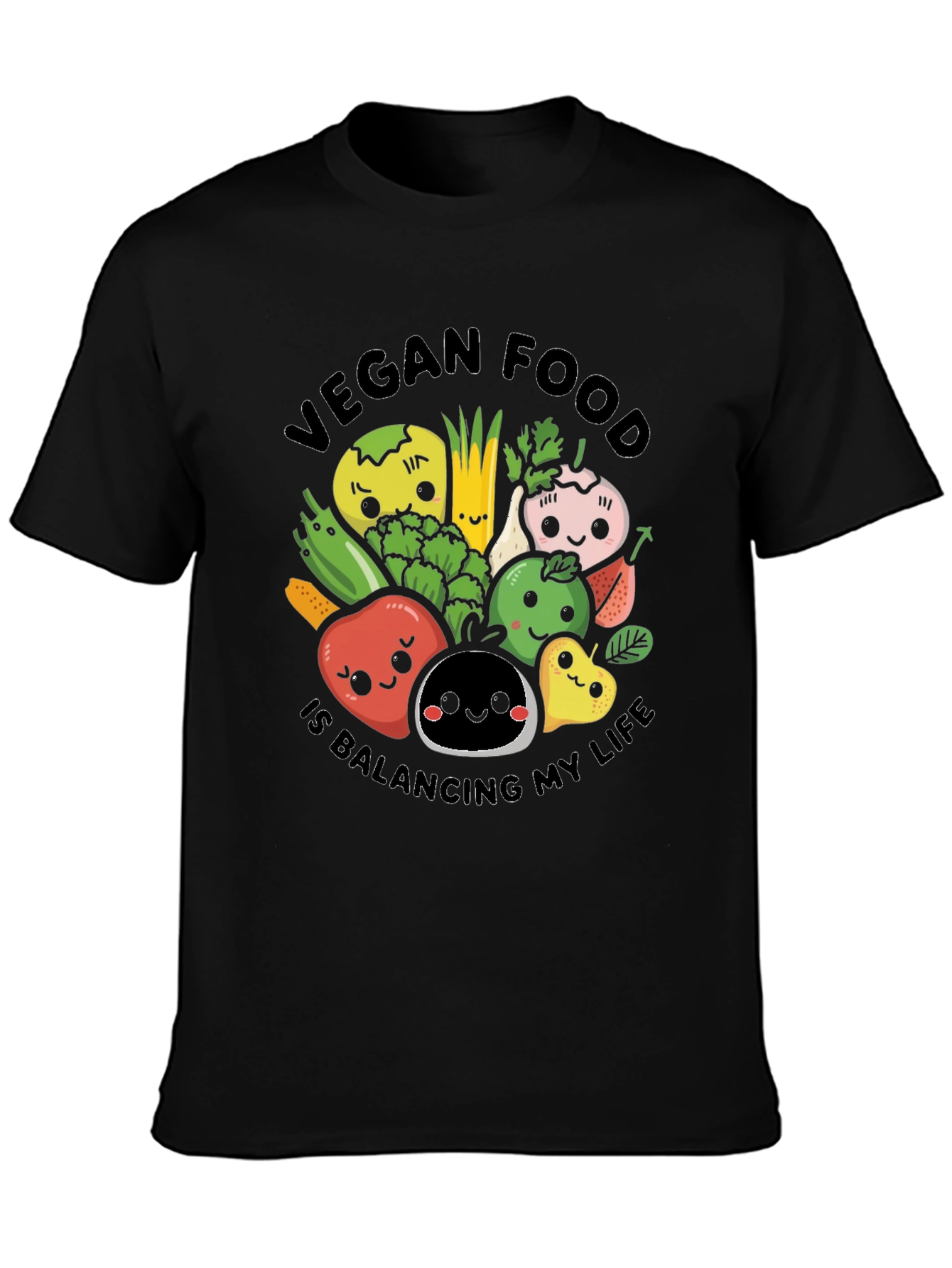 Camiseta Vegana: Comida Balanceando Mi Vida