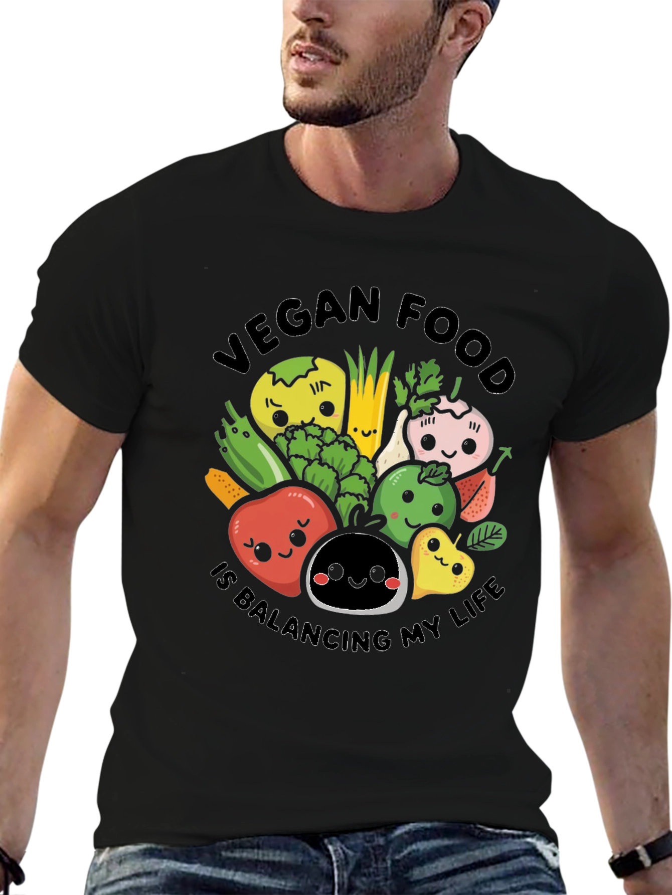 Camiseta Vegana: Comida Balanceando Mi Vida