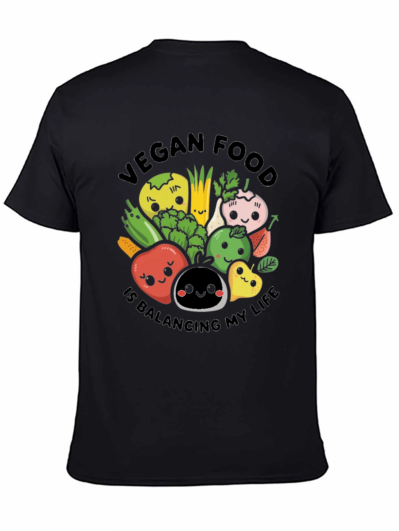 Camiseta Vegana: Comida Balanceando Mi Vida