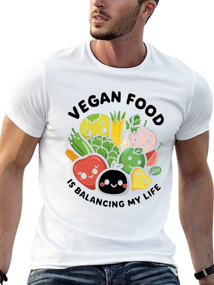 Camiseta Vegana: Comida Balanceando Mi Vida