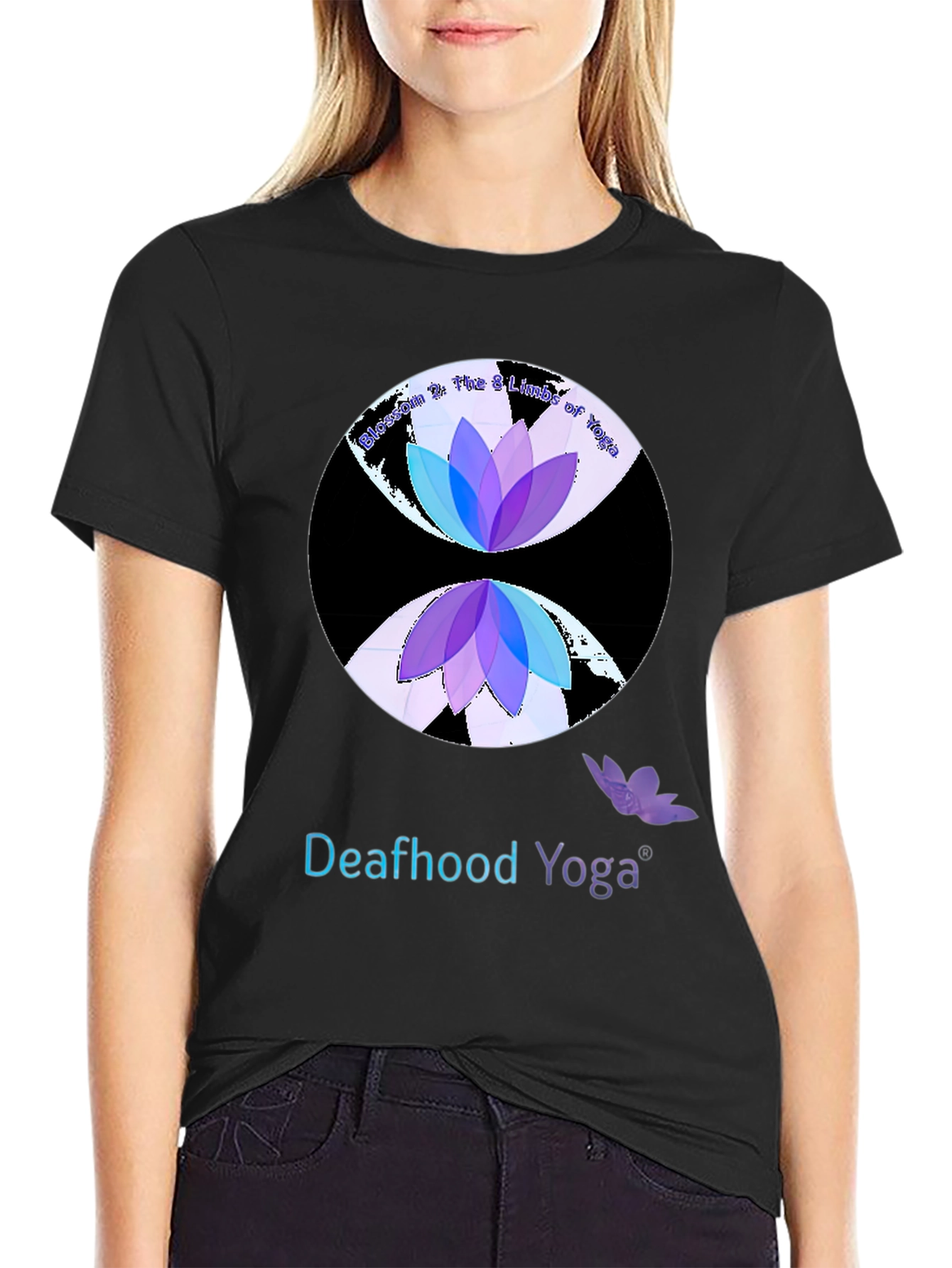 Camiseta Yoga para Sordos Diseño Loto