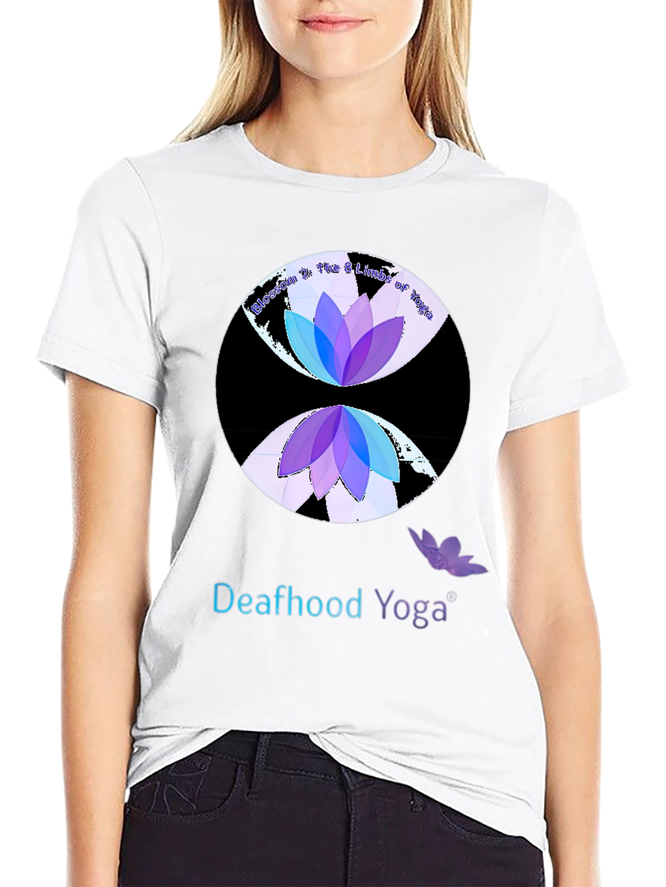 Camiseta Yoga para Sordos Diseño Loto