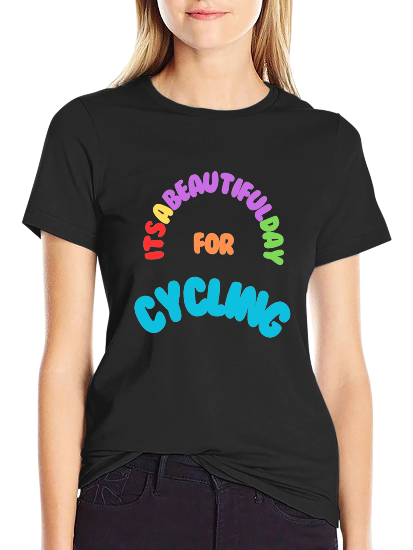 Camiseta Negra Ciclismo Día Hermoso