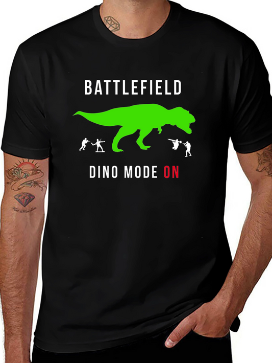 Camiseta Negra Battlefield - Modo Dino Activado