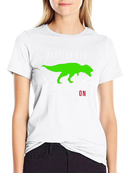 Camiseta Negra Battlefield - Modo Dino Activado