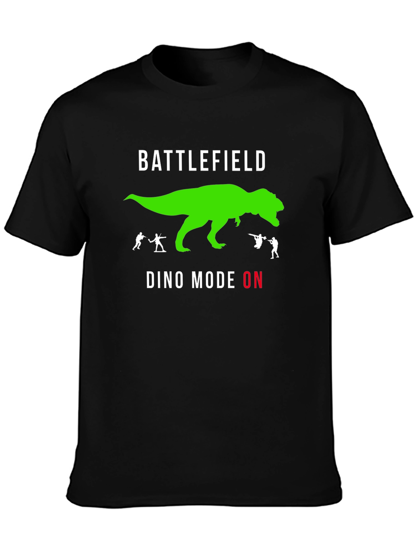 Camiseta Negra Battlefield - Modo Dino Activado