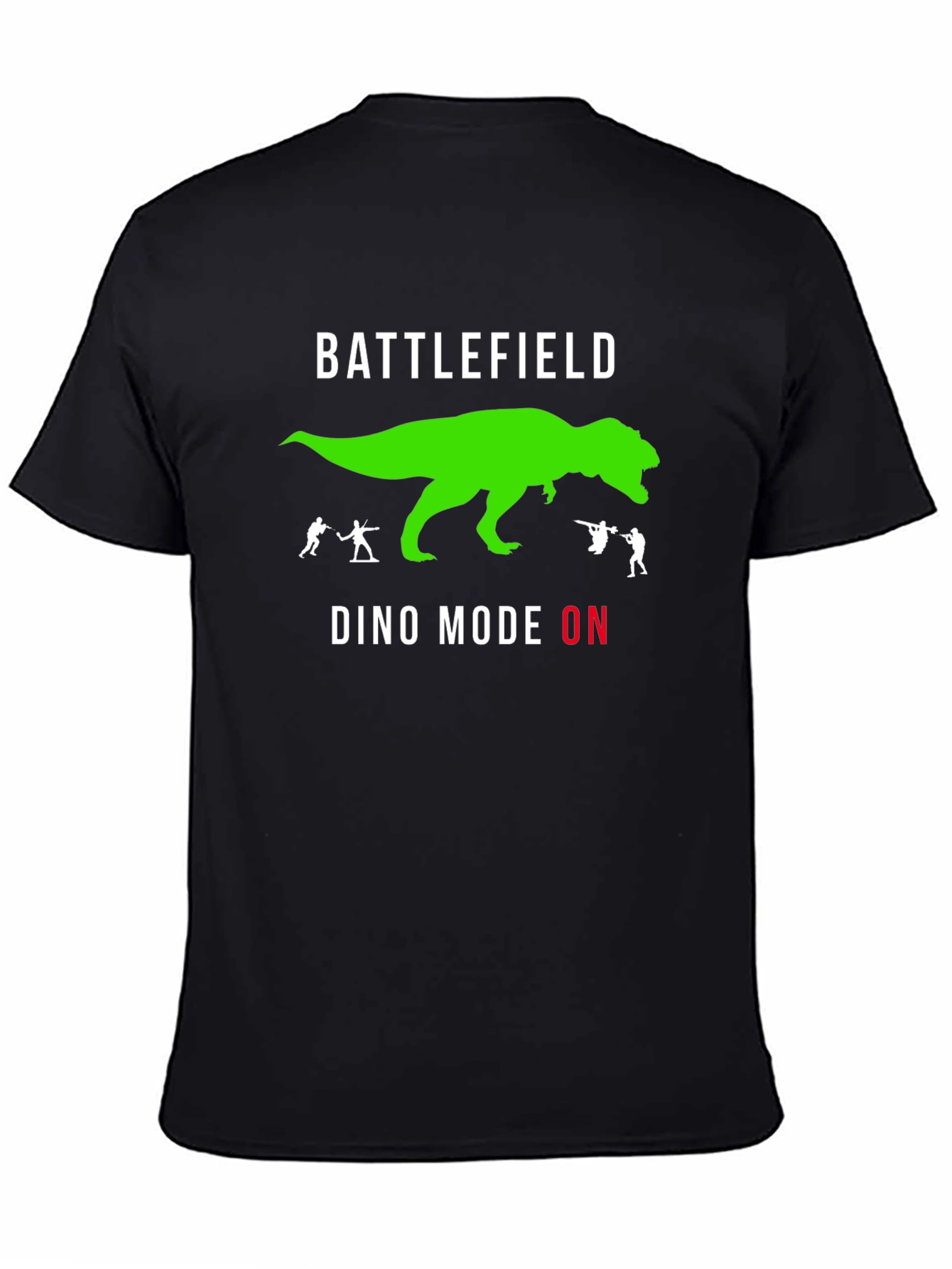Camiseta Negra Battlefield - Modo Dino Activado