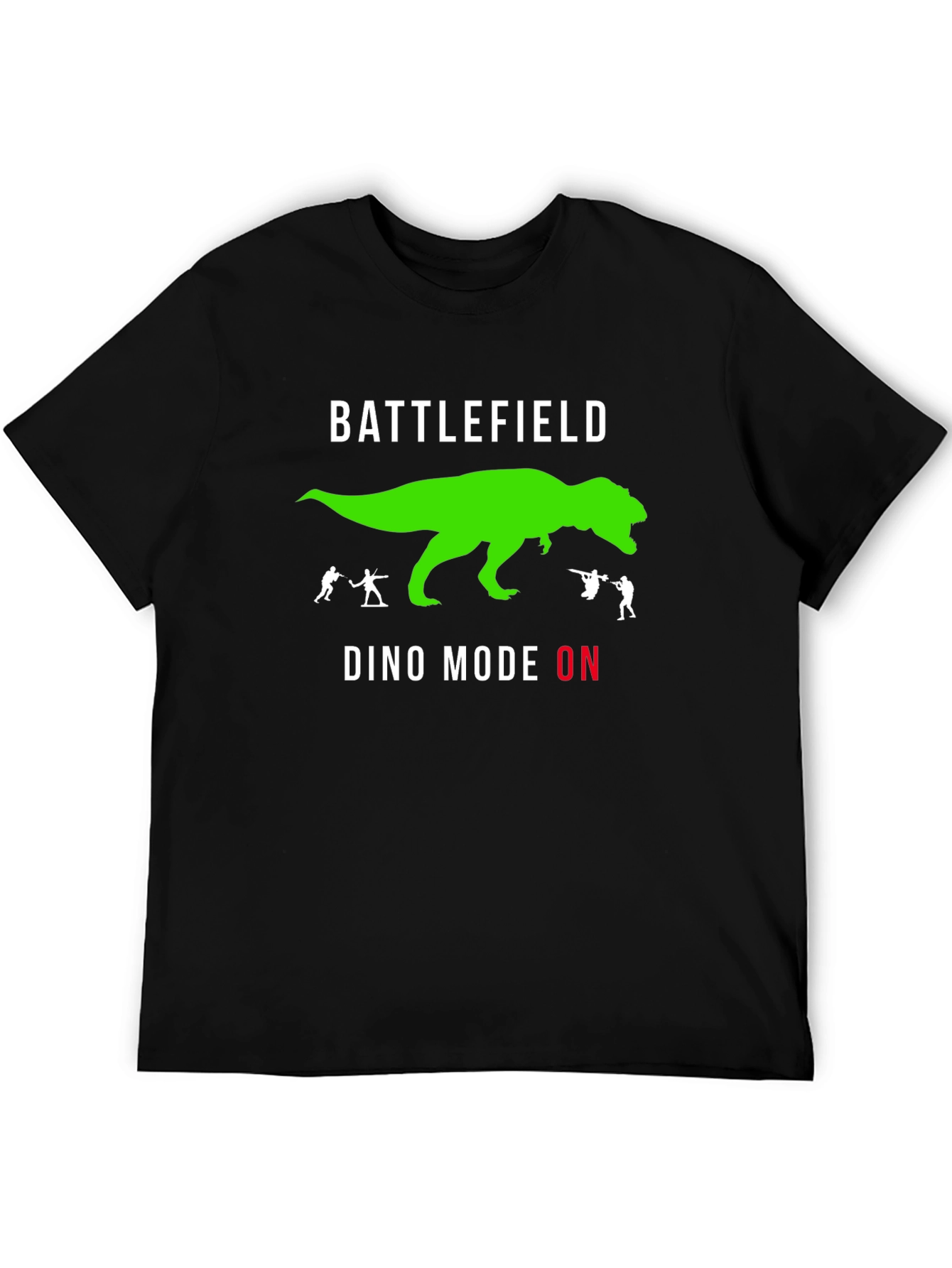 Camiseta Negra Battlefield - Modo Dino Activado
