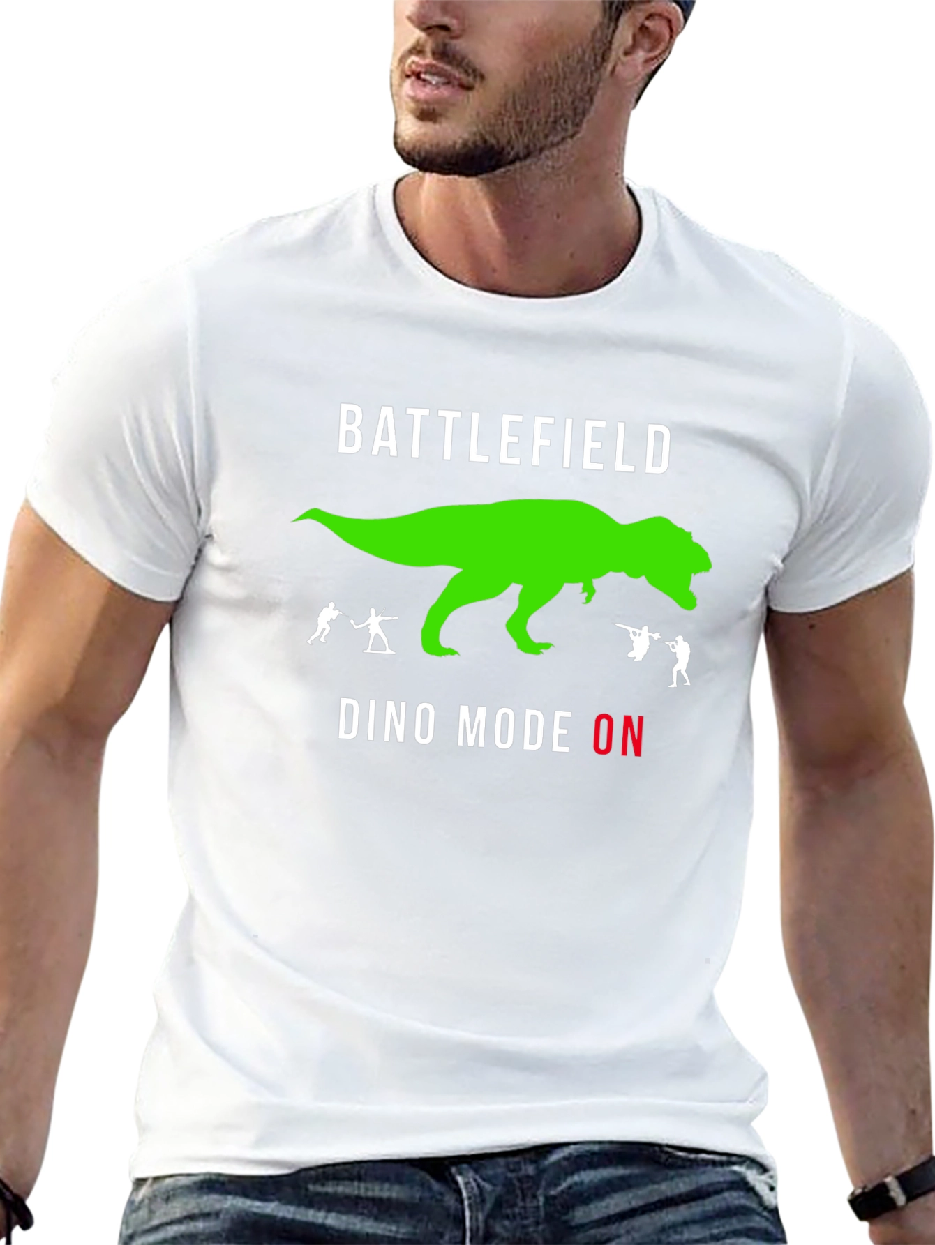 Camiseta Negra Battlefield - Modo Dino Activado