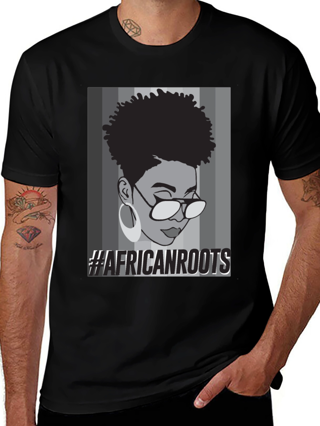Camiseta Negra #AfricanRoots