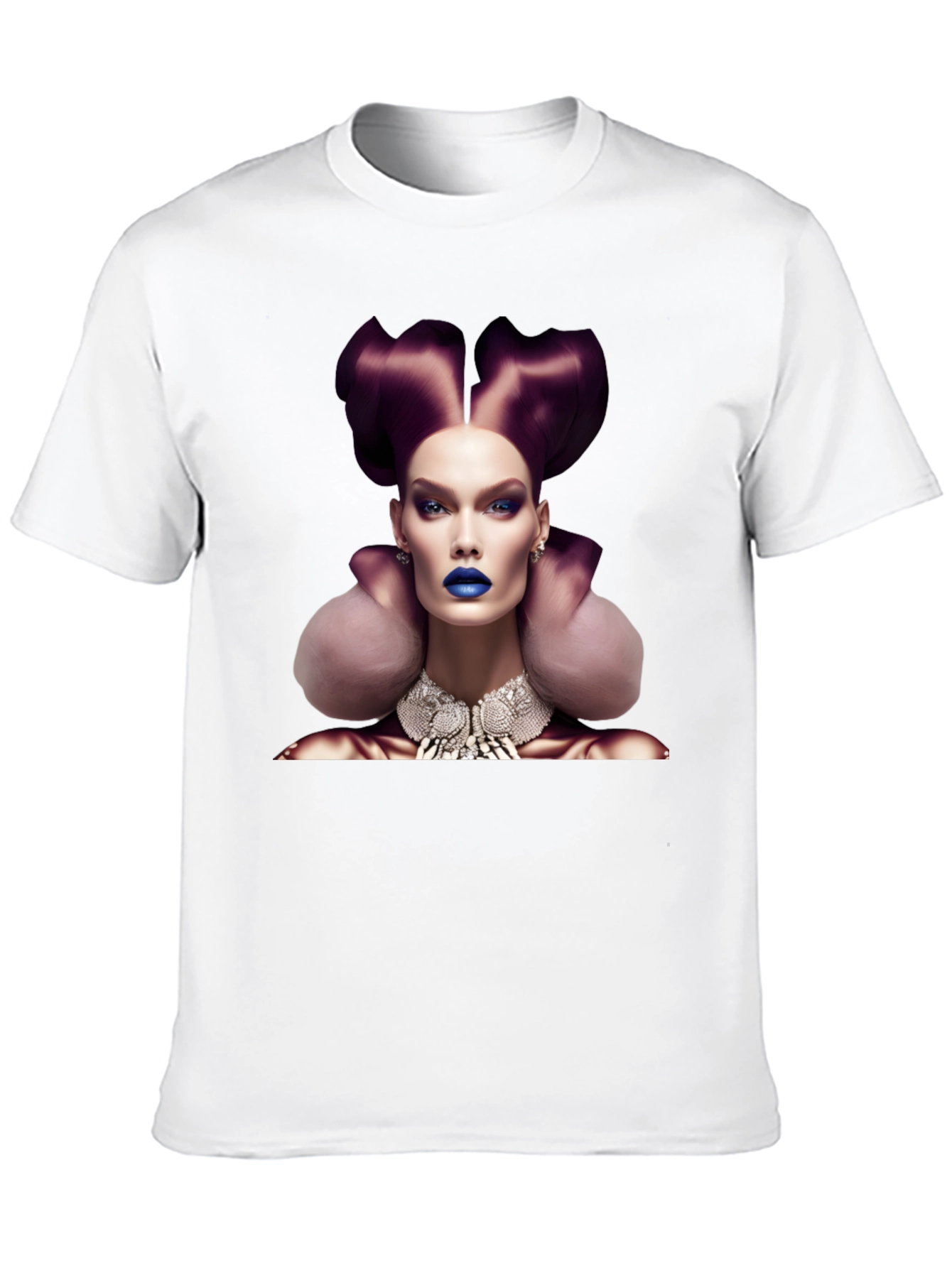 Camiseta Negra con Diseño de Moda Vanguardista