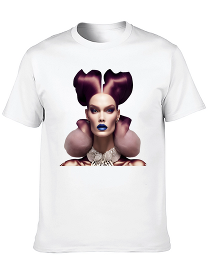 Camiseta Negra con Diseño de Moda Vanguardista