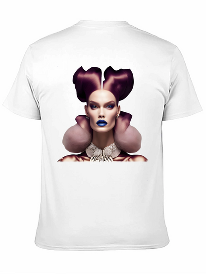 Camiseta Negra con Diseño de Moda Vanguardista
