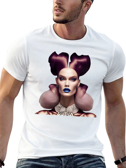 Camiseta Negra con Diseño de Moda Vanguardista