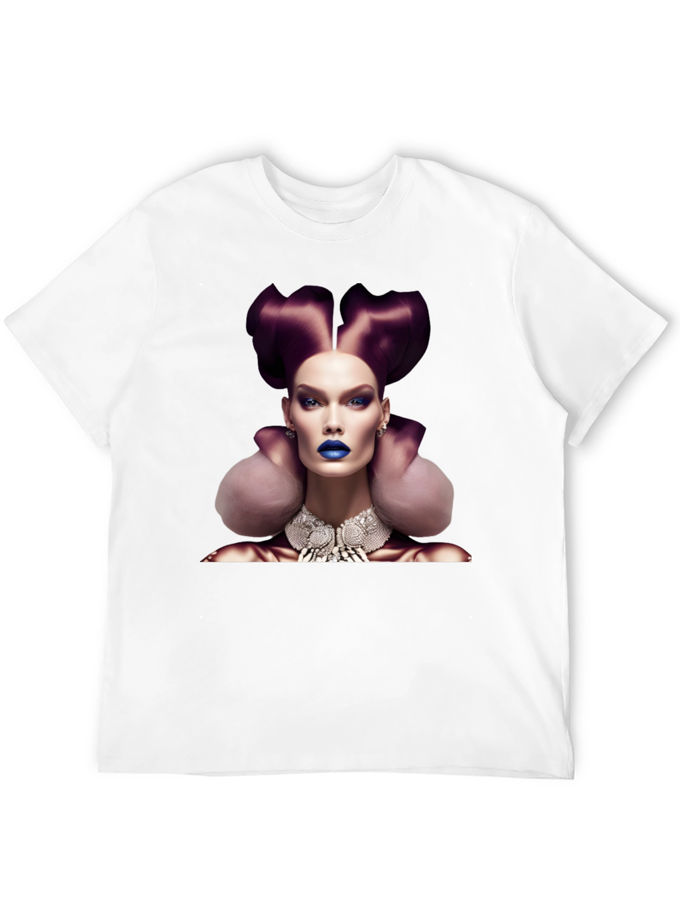 Camiseta Negra con Diseño de Moda Vanguardista