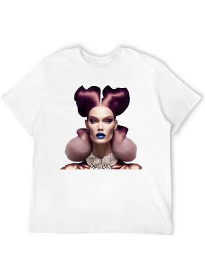 Camiseta Negra con Diseño de Moda Vanguardista