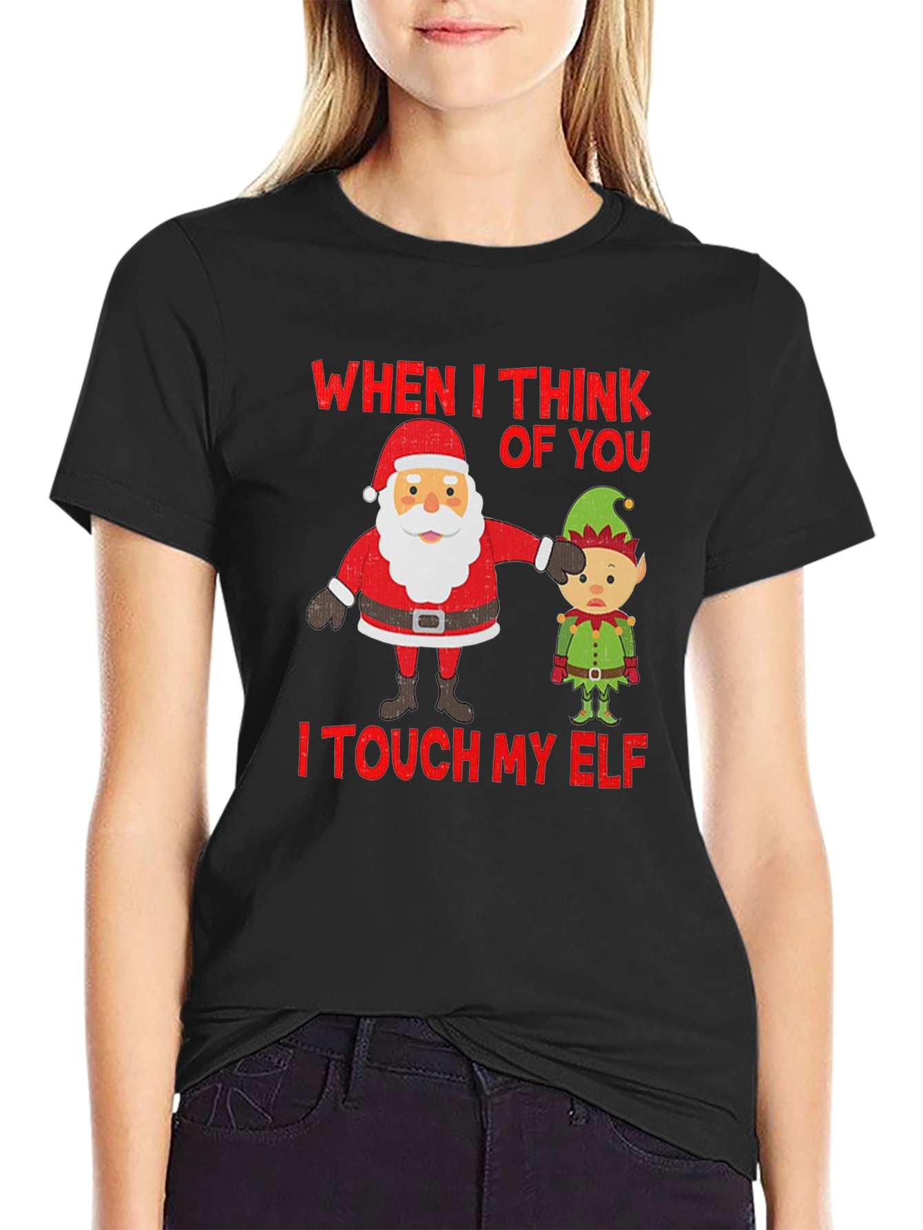 Camiseta Navideña Humor Santa & Elfo