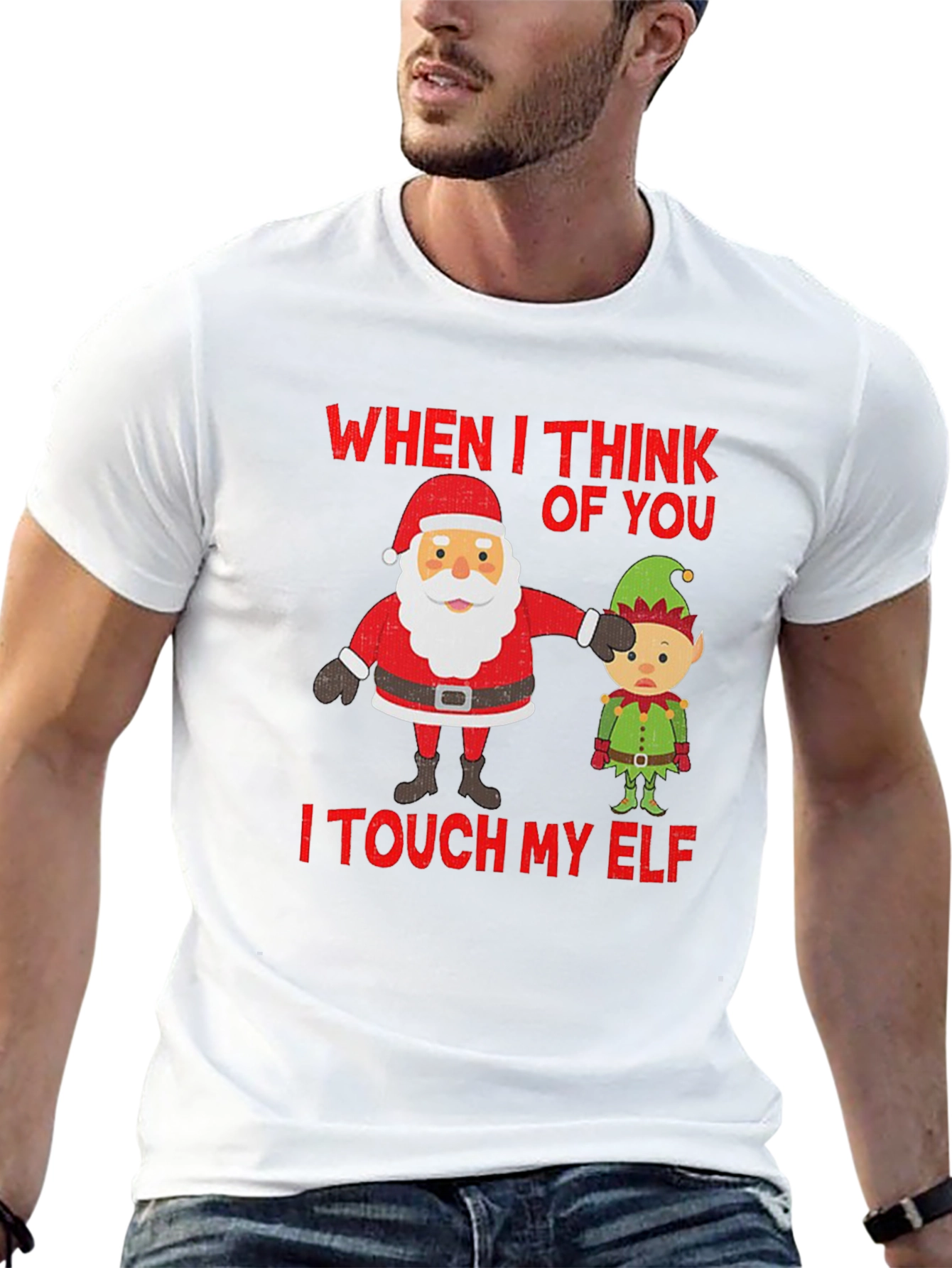 Camiseta Navideña Humor Santa & Elfo