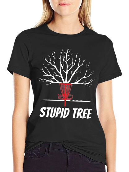 Camiseta Árbol Estúpido para Disc Golf