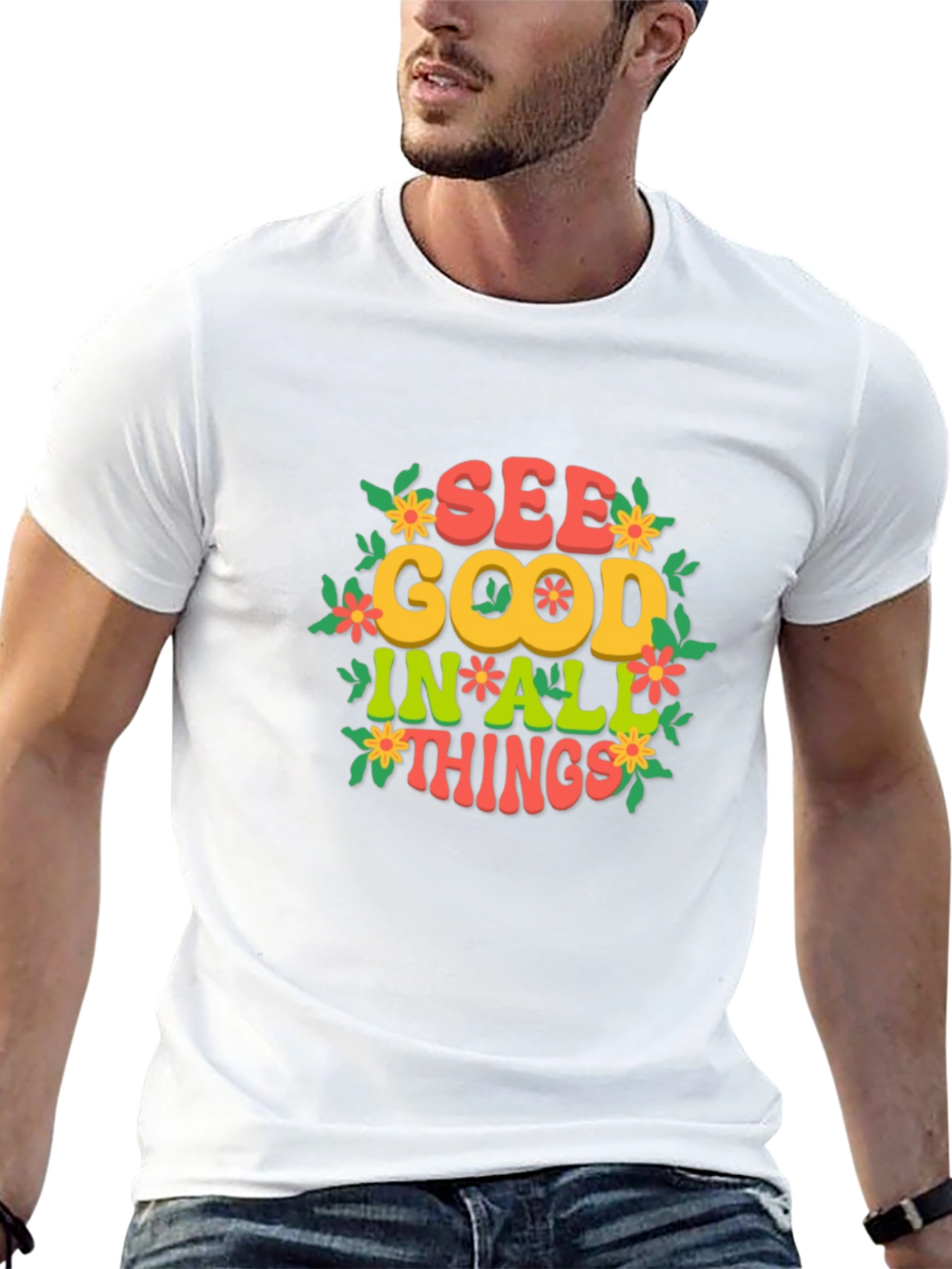 Camiseta Negra: Ve lo bueno en todo
