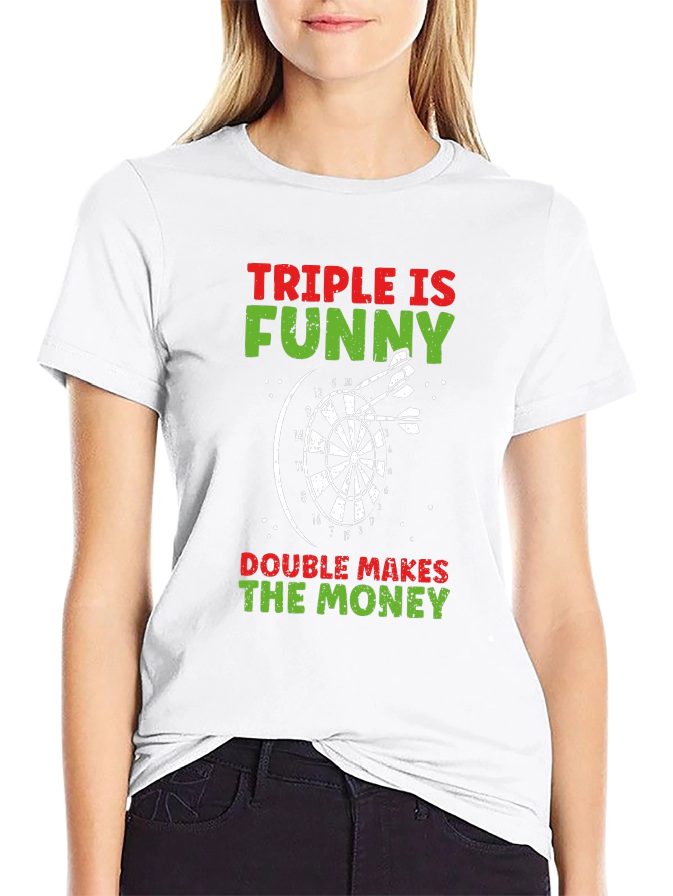Camiseta Negra: Triple es Divertido Doble da Dinero