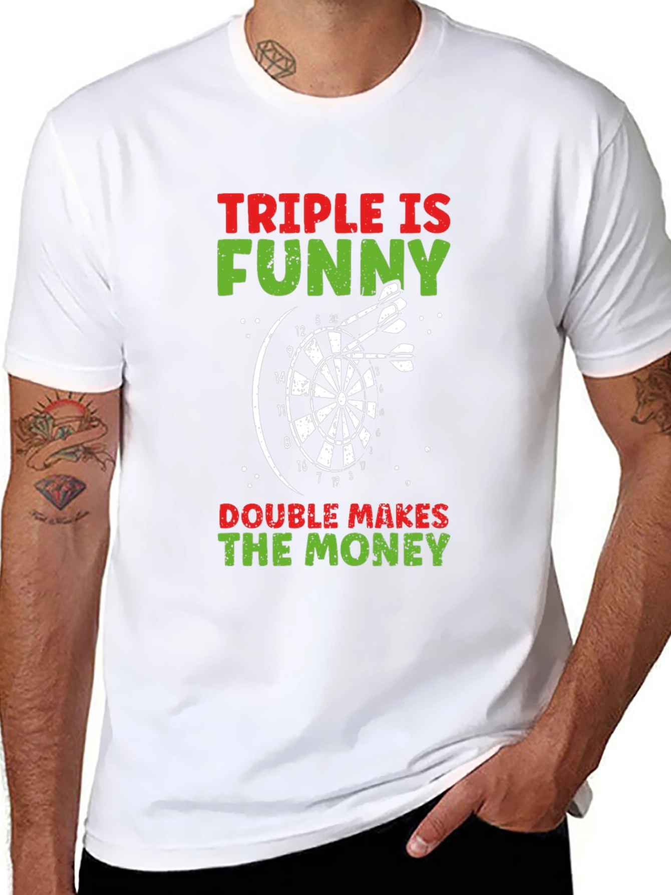 Camiseta Negra: Triple es Divertido Doble da Dinero