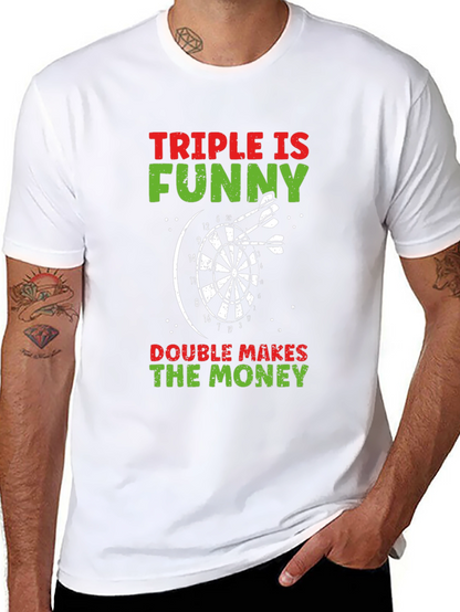 Camiseta Negra: Triple es Divertido Doble da Dinero