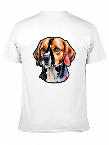 Camiseta Negra con Diseño de Perro Beagle Artístico