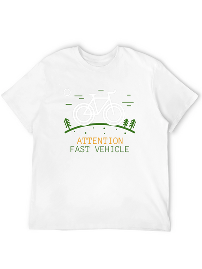 Camiseta Negra Atención Vehículo Rápido
