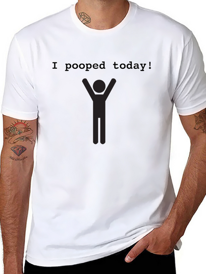 Camiseta Negra Hombre - ¡Hoy Hice Popó!