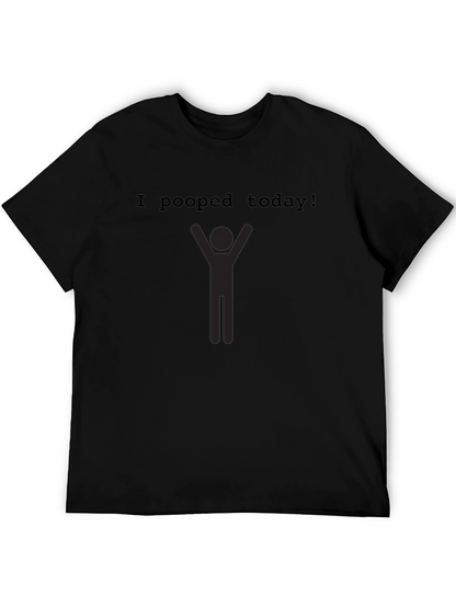 Camiseta Negra Hombre - ¡Hoy Hice Popó!