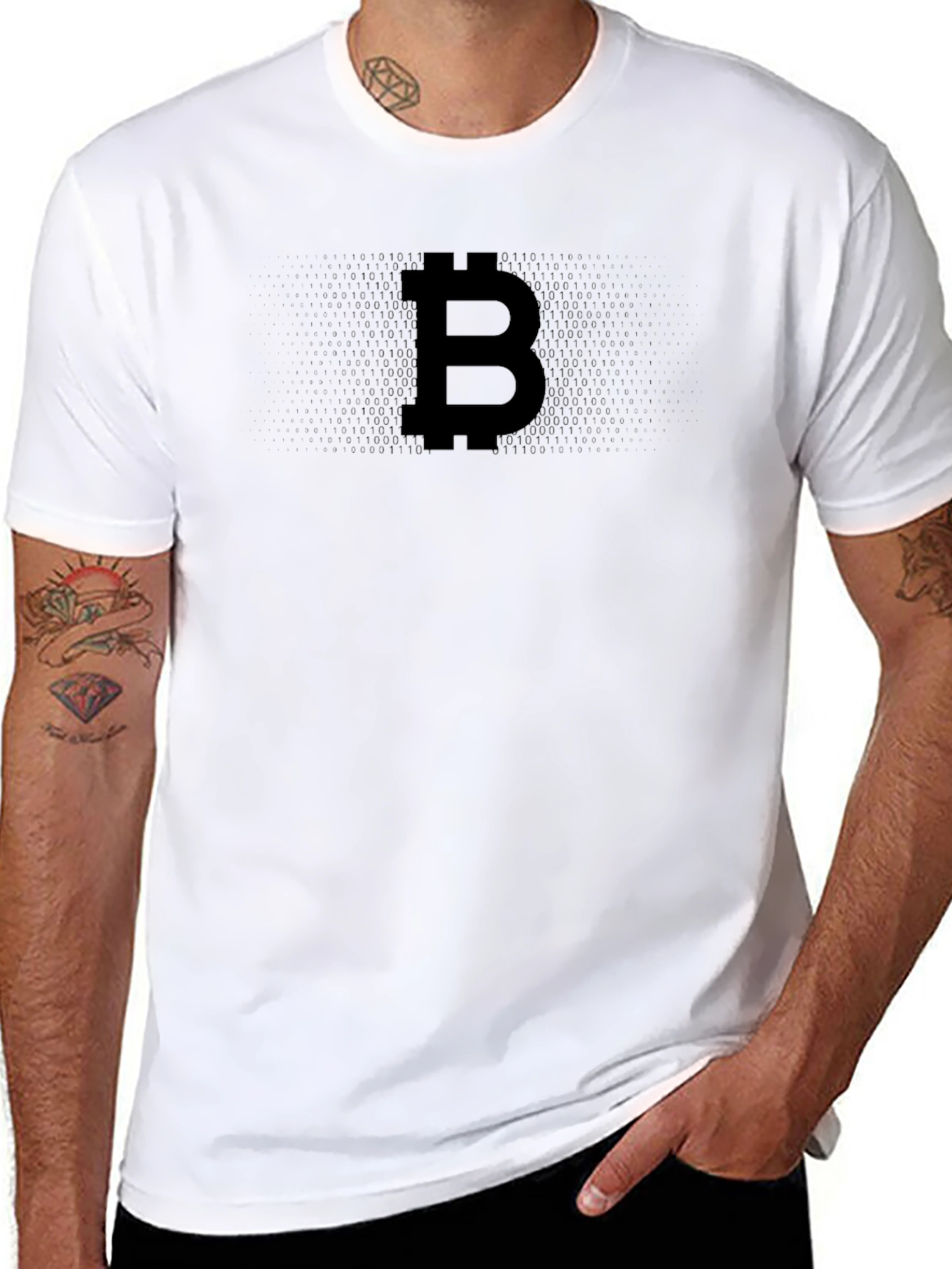 Camiseta Negra Bitcoin para Hombre