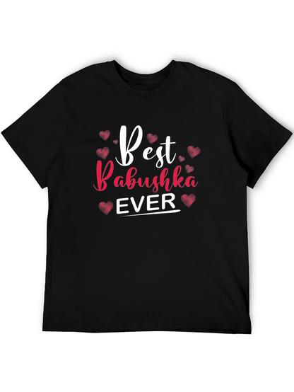 Camiseta Negra Best Babushka Ever para Hombre