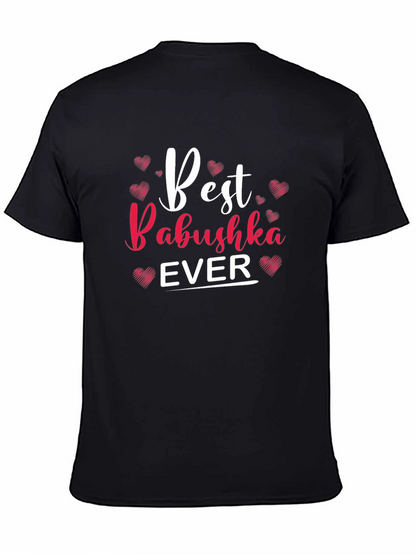 Camiseta Negra Best Babushka Ever para Hombre