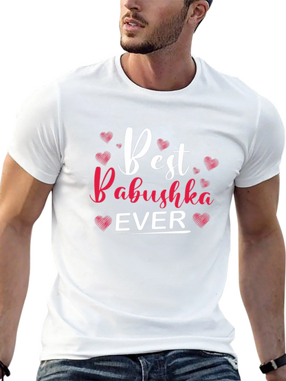 Camiseta Negra Best Babushka Ever para Hombre