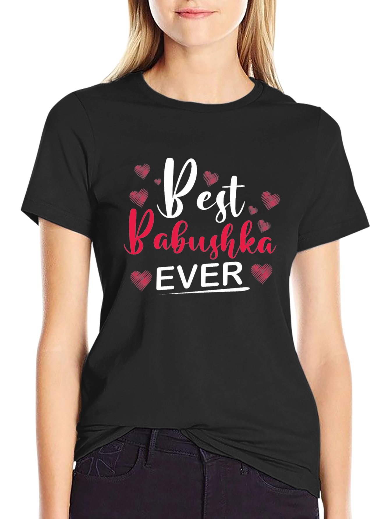 Camiseta Negra Best Babushka Ever para Hombre