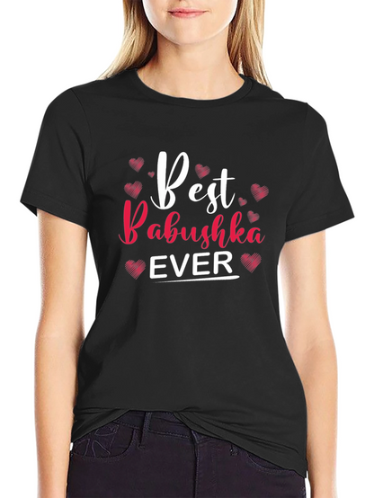 Camiseta Negra Best Babushka Ever para Hombre