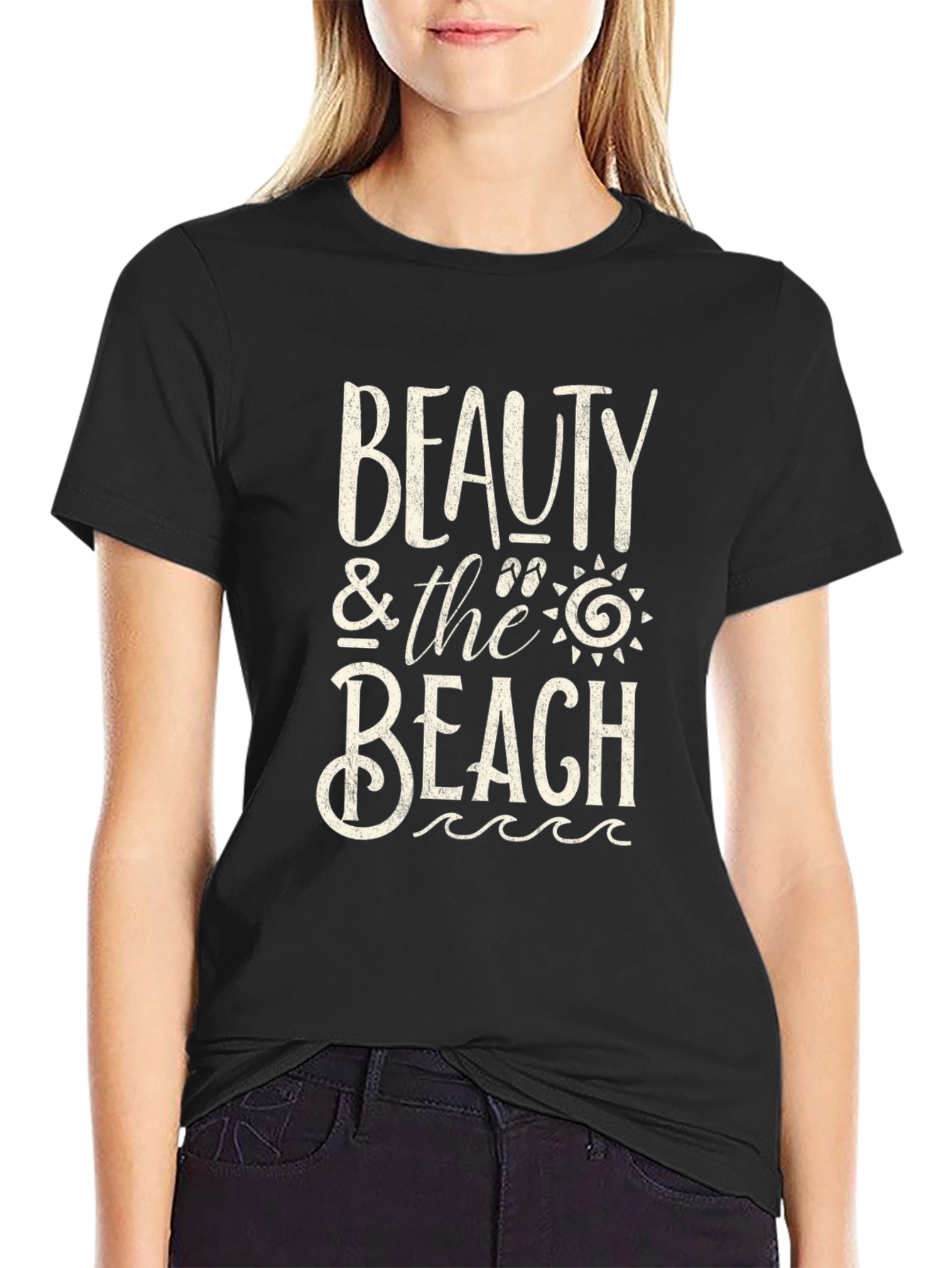 Camiseta Negra Beauty & The Beach