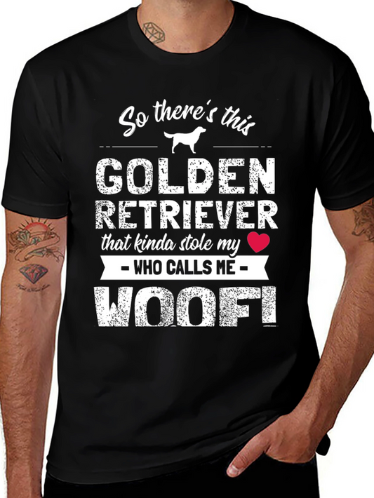 Camiseta Golden Retriever me robó el corazón