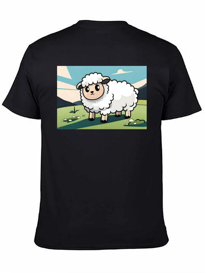 Camiseta Negra con Diseño de Oveja Linda