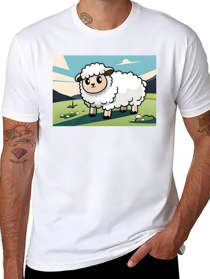 Camiseta Negra con Diseño de Oveja Linda